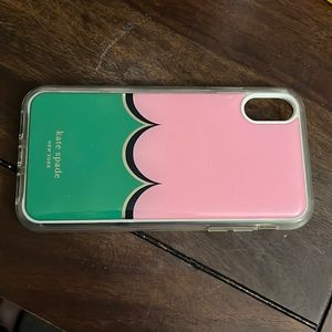 iPhone XR Kate spade phone cover - perfect condition- pink and Kelly green